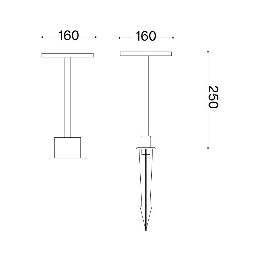 Ideal Lux - Lampe extérieure TOFFEE LED/11W/230V CRI 90 IP65 anthracite