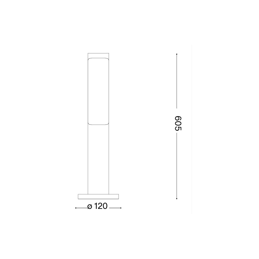 Ideal Lux - Lampe d'extérieur LED ETERE LED/9,5W/230V 4000K 60 cm CRI 90 IP44 anthracite
