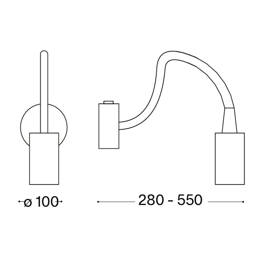 Ideal Lux - Lampe LED flexible FOCUS LED/4W/230V IRC 90 chrome brillant