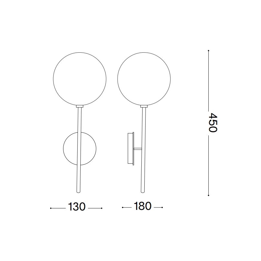 Ideal Lux - Lampe murale LED EQUINOXE 1xG4/2W/230V laiton/fumé