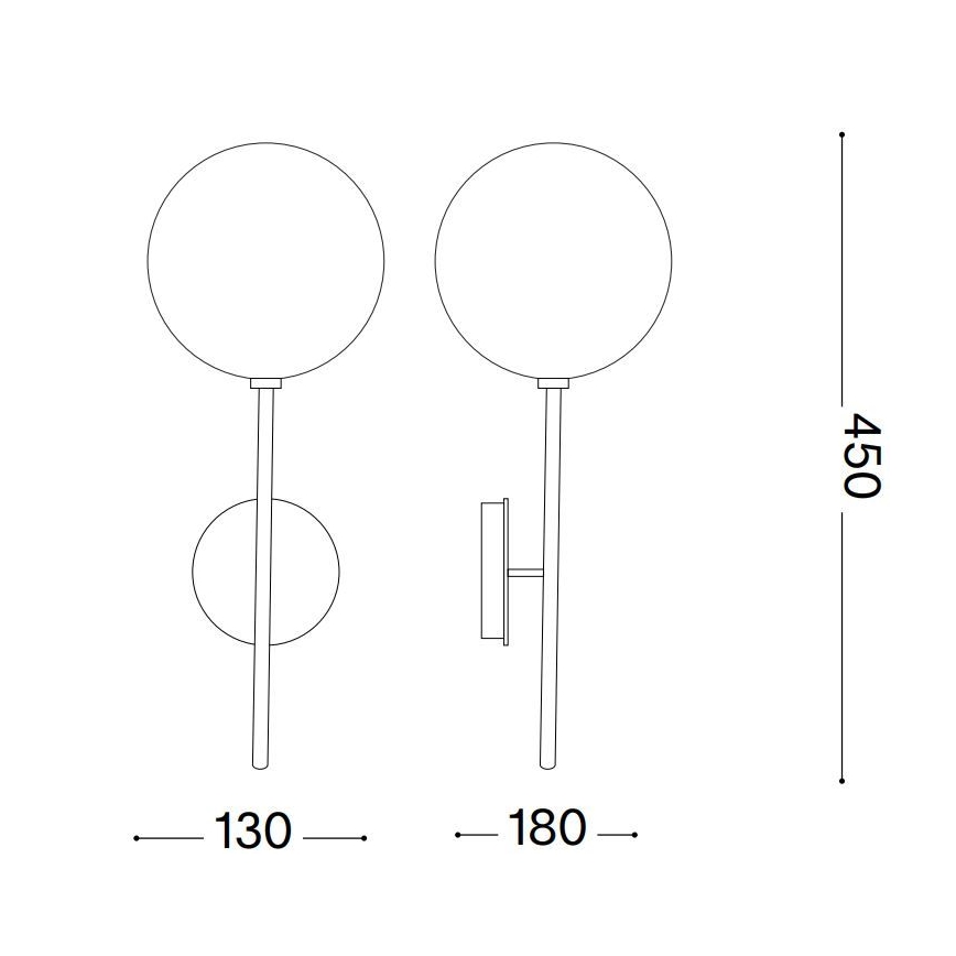 Ideal Lux - Lampe murale LED EQUINOXE 1xG4/2W/230V laiton/transparent