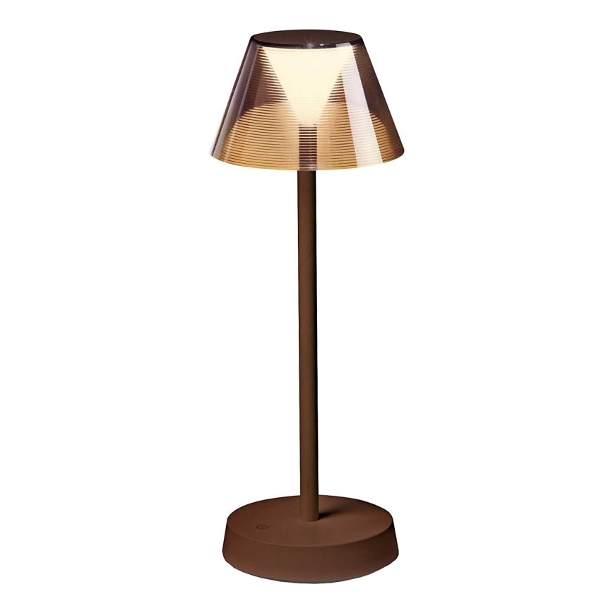 Ideal Lux - Lampe tactile à intensité variable LOLITA LED/2,8W/5V 2200 mAh IP54 marron