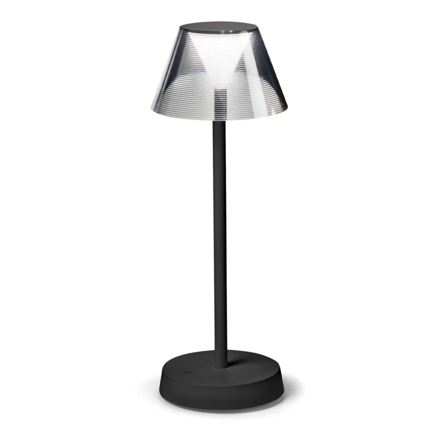Ideal Lux - Lampe tactile à intensité variable LOLITA LED/2,8W/5V 2200 mAh IP54 noir
