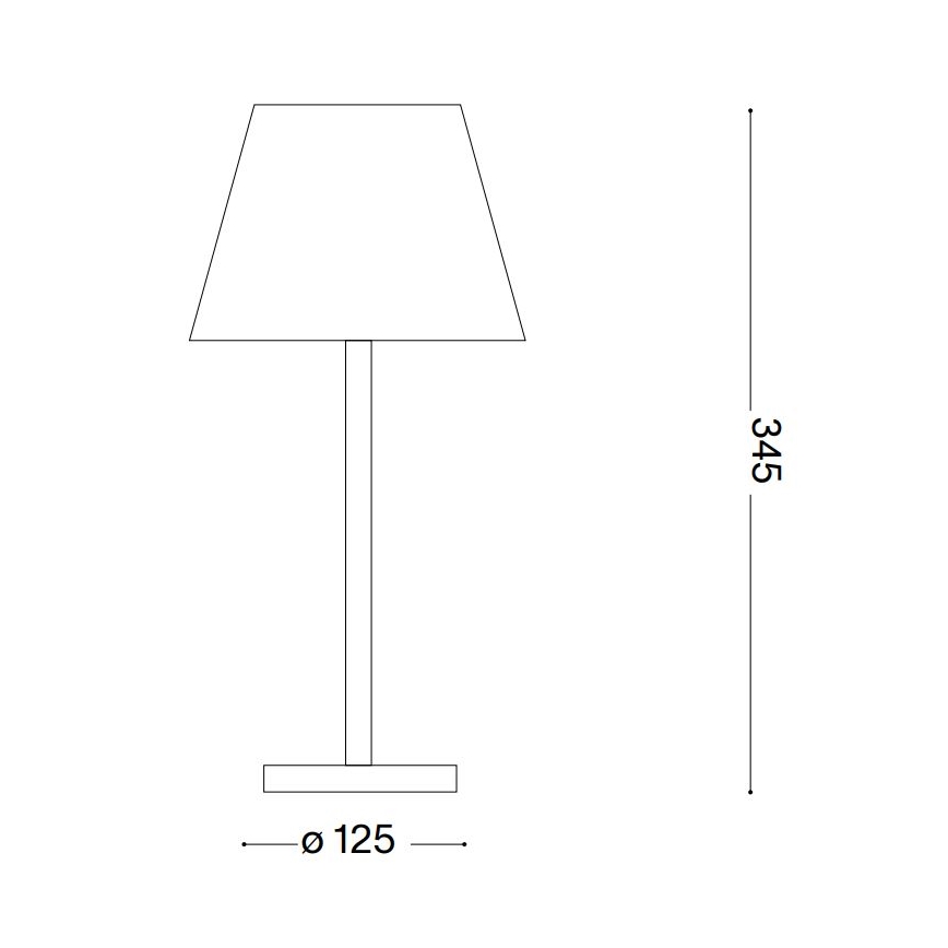 Ideal Lux - Lampe tactile à intensité variable LOLITA LED/2,8W/5V 2200 mAh IP54 noir