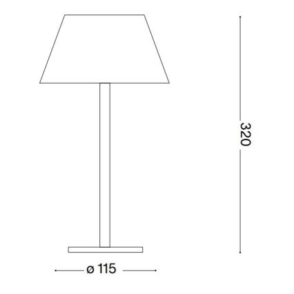 Ideal Lux - Lampe d'extérieur tactile à intensité variable PURE LED/1,5W/3,7V 2200 mAh CRI 90 IP54 noir