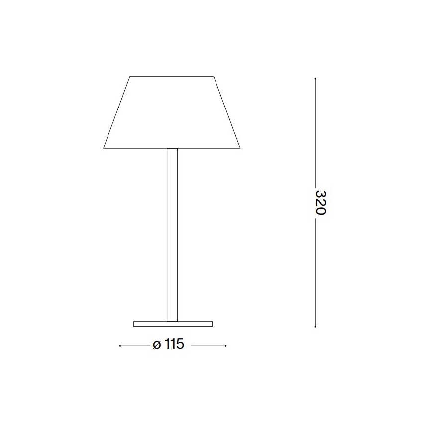 Ideal Lux - Lampe d'extérieur tactile à intensité variable PURE LED/1,5W/3,7V 2200 mAh CRI 90 IP54 noir