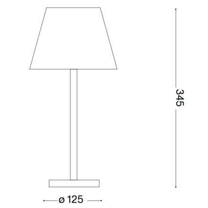Ideal Lux - Lampe tactile dimmable LED LOLITA LED/2,8W/5V 2200 mAh IP54 marron
