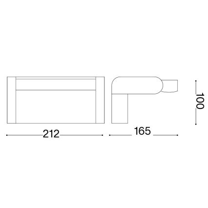 Ideal Lux - Applique murale d'extérieur avec capteur SWIPE LED/21W/230V CRI 90 IP54 blanc
