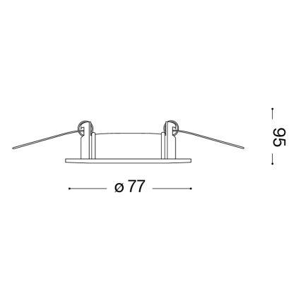 Ideal Lux - Lot de 3 spots encastrés JAZZ, pour ampoule 1x GU10 (50W, 230V), diamètre 7,7 cm, finition bronze