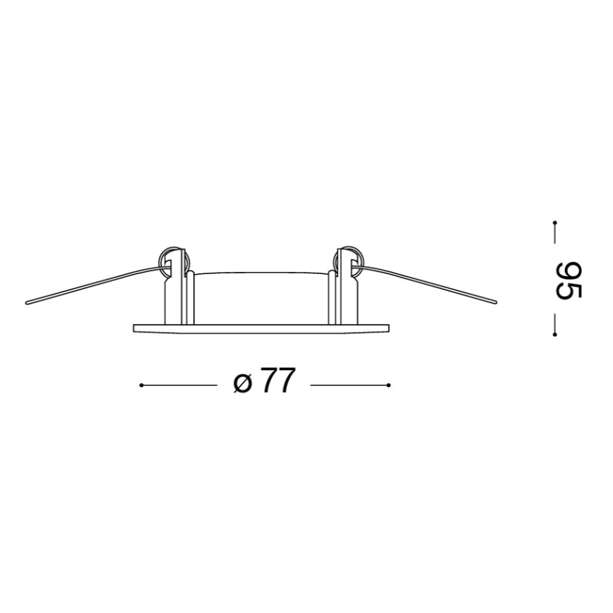 Ideal Lux - Lot de 3 spots encastrés JAZZ, pour ampoule 1x GU10 (50W, 230V), diamètre 7,7 cm, finition bronze