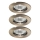Ideal Lux - Lot de 3 spots encastrés JAZZ, pour ampoule 1x GU10 (50W, 230V), diamètre 7,7 cm, finition bronze