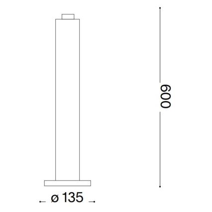 Ideal Lux - Luminaire d'extérieur CLIO 1xE27/42W/230V 60 cm IP44 anthracite