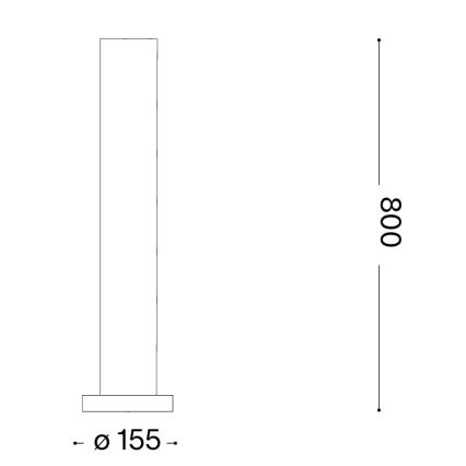 Ideal Lux - Luminaire d'extérieur EDO OUTDOOR 1xGX53/15W/230V, 80 cm, IP65, brun