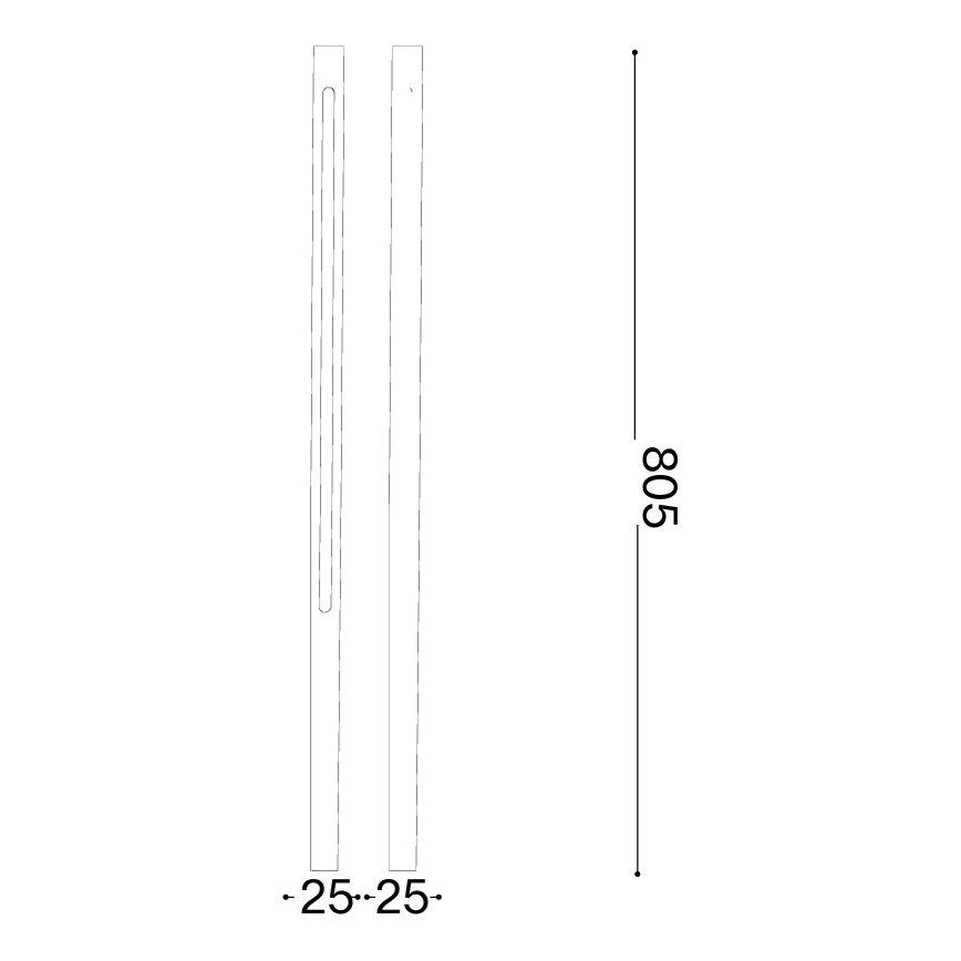 Ideal Lux - Luminaire d'extérieur LED JEDI LED/12W/230V 80 cm CRI 90 IP65 anthracite