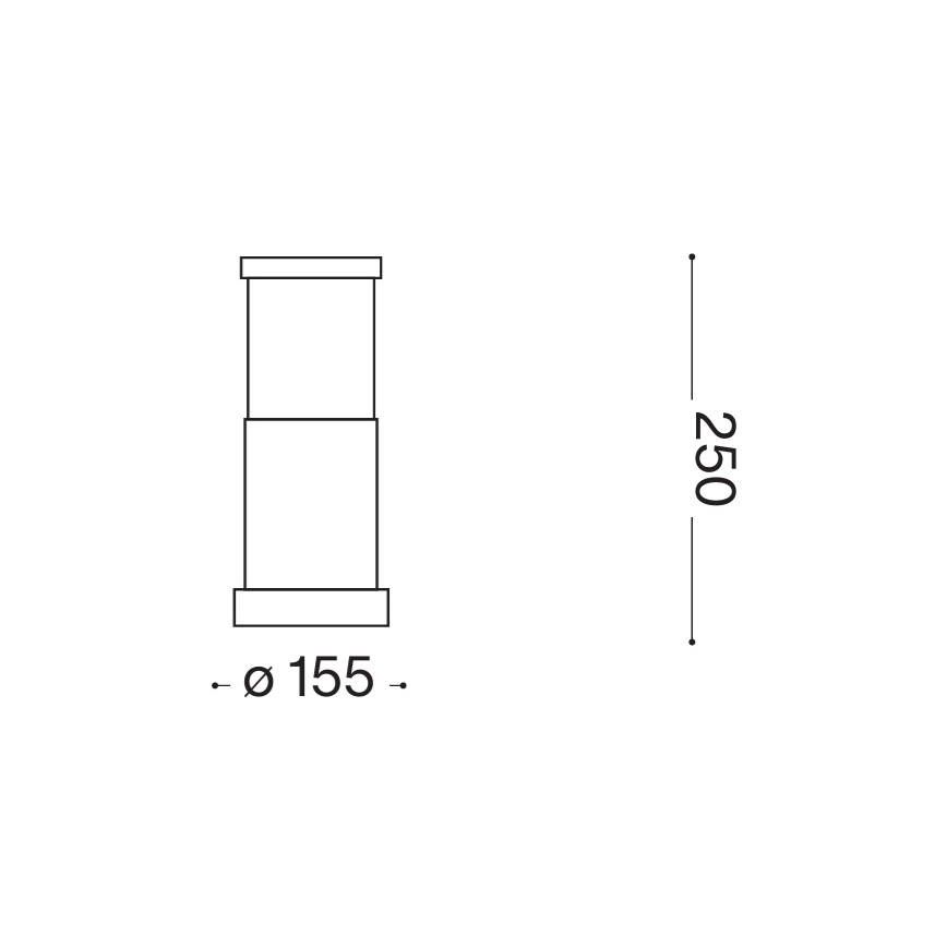 Ideal Lux - Luminaire d'extérieur TRONCO 1xE27/42W/230V 25 cm IP65 anthracite