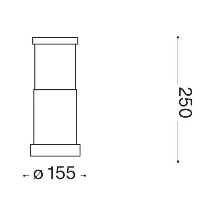 Ideal Lux - Luminaire d'extérieur TRONCO 1xE27/42W/230V 25 cm IP65 noir