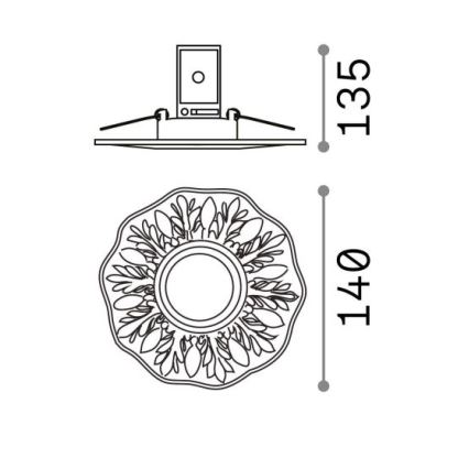 Ideal Lux - Luminaire encastrable POLKA 1xGU10/50W/230V doré