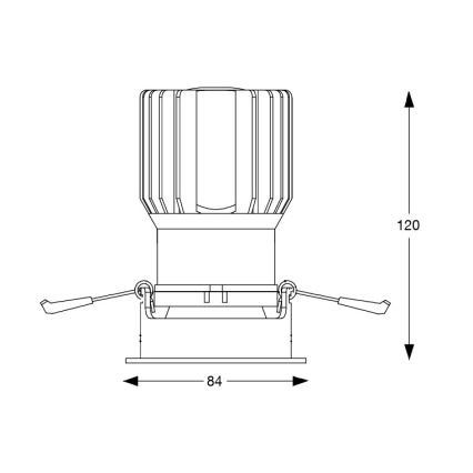 Ideal Lux - Plafonnier encastré GAME TRIM LED/11W/230V 3000K IRC 90 8,4x8,4 cm IP40 blanc