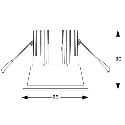 Ideal Lux - Luminaire encastré LED GAME TRIM LED/11W/230V 3000K IRC 90 Ø 8,5 cm IP40 blanc