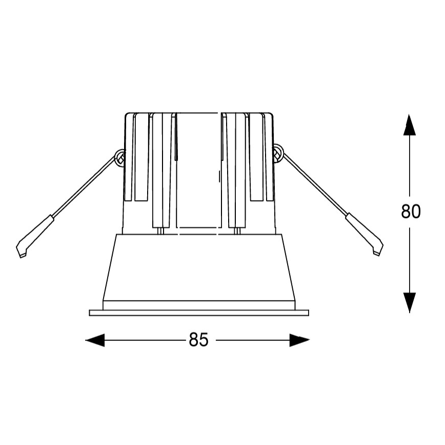 Ideal Lux - Luminaire encastré LED GAME TRIM LED/11W/230V 3000K IRC 90 Ø 8,5 cm IP40 blanc