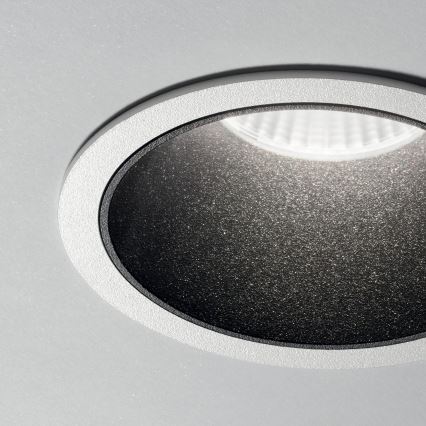 Ideal Lux - Luminaire LED encastré GAME TRIM LED/11W/230V 3000K CRI 90 Ø 8,5 cm IP40 noir/blanc