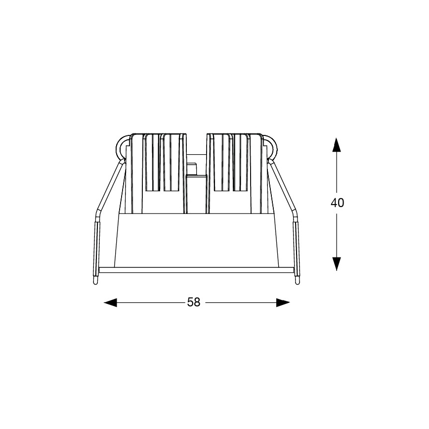 Ideal Lux - Luminaire encastré LED GAME TRIM LED/5,5W/230V 3000K CRI 90 Ø 5,8 cm noir