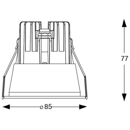 Ideal Lux - Luminaire encastré LED pour salle de bains GAME TRIM LED/11W/230V 3000K IRC 90 Ø 8,5 cm IP65 noir