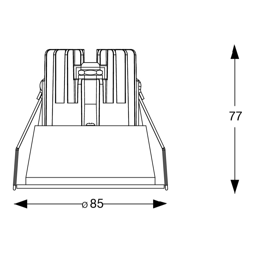 Ideal Lux - Luminaire encastré LED pour salle de bains GAME TRIM LED/11W/230V 3000K IRC 90 Ø 8,5 cm IP65 noir