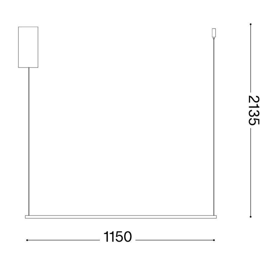 Ideal Lux - Lustre LED sur câble ESSENCE LED/19W/230V 3000K CRI 90 noir