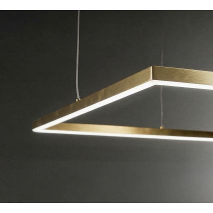 Ideal Lux - Suspension sur câble LED ORACLE SLIM LED/53W/230V 3000K IRC 90 90x90 cm dorée