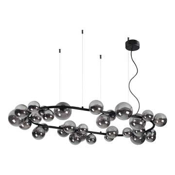 Ideal Lux - Lustre LED sur câble PERLAGE 30xG9/3W/230V 143 cm noir/noir fumé
