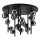 Ideal Lux - Lustre LED sur tige PERLAGE 18xG9/3W/230V Ø 70 cm noir/noir fumé