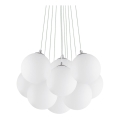 Ideal Lux - Lustre suspendu sur câble MAPA 11xE14/40W/230V Ø 58 cm blanc