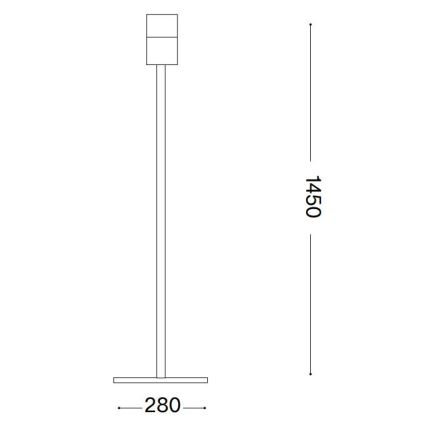 Ideal Lux - Pied de lampe LOT UP 1xE27/42W/230V chrome