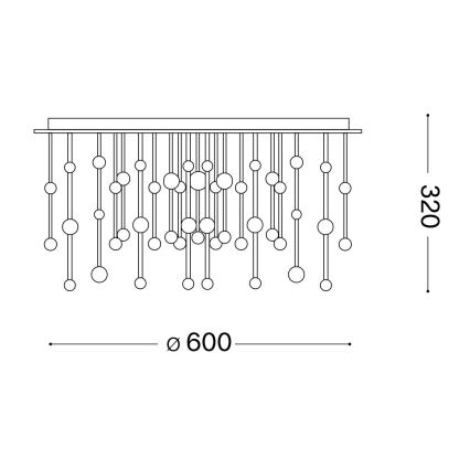 Ideal Lux - Plafonnier à intensité variable ARMONY LED/56W/230V CRI 90 d. 60 cm blanc