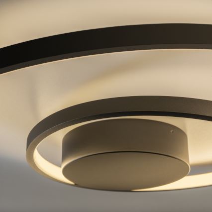 Ideal Lux - Plafonnier à intensité variable OZ LED/48W/230V d. 60 cm CRI 90 noir