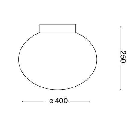 Ideal Lux - Plafonnier CANDY 1xE27/42W/230V d. 40 cm blanc