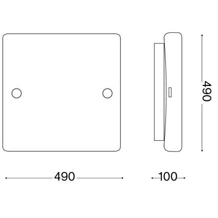 Ideal Lux - Plafonnier CELINE 4xE27/60W/230V 49x49 blanc
