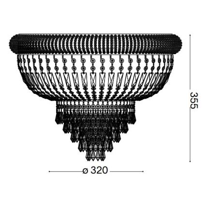 Ideal Lux - Plafonnier en cristal DUBAI 3xE14/28W/230V d. 32 cm doré