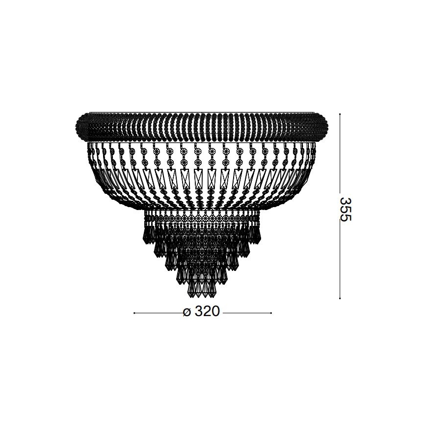 Ideal Lux - Plafonnier en cristal DUBAI 3xE14/28W/230V d. 32 cm doré