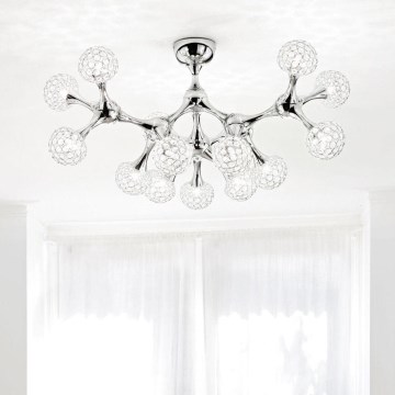 Ideal Lux - Plafonnier en cristal NODI 15xG9/40W/230V chrome brillant