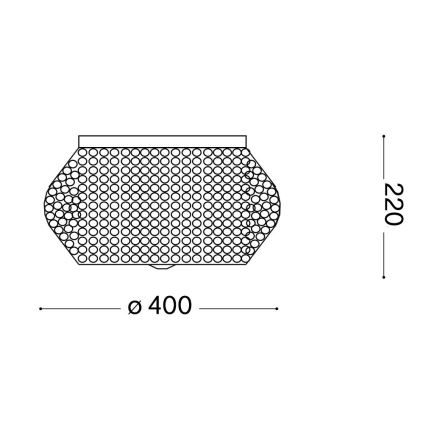 Ideal Lux - Plafonnier en cristal PASHA 6xE14/40W/230V d. 40 cm chrome brillant