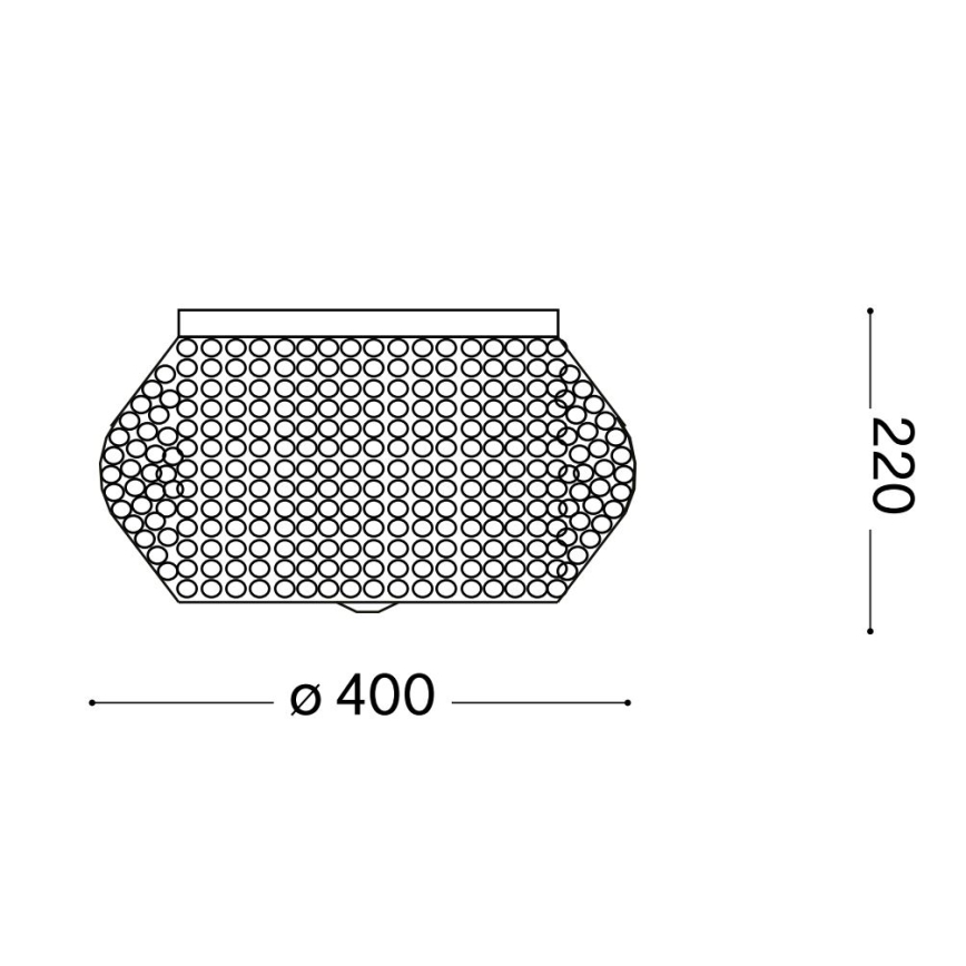 Ideal Lux - Plafonnier en cristal PASHA 6xE14/40W/230V d. 40 cm chrome brillant