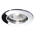 Ideal Lux - Plafonnier encastré JAZZ 1xGU10/50W/230V Ø 7,7 cm chrome brillant