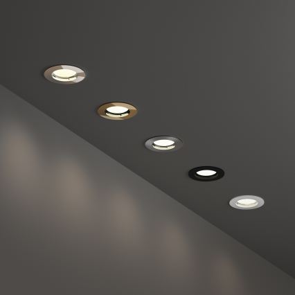 Ideal Lux - Plafonnier encastré JAZZ 1xGU10/50W/230V Ø 7,7 cm chrome brillant