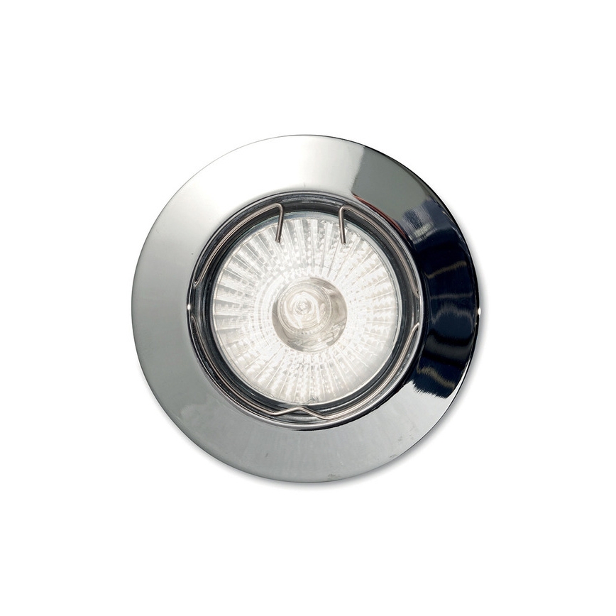 Ideal Lux - Plafonnier encastré JAZZ 1xGU10/50W/230V Ø 7,7 cm chrome brillant