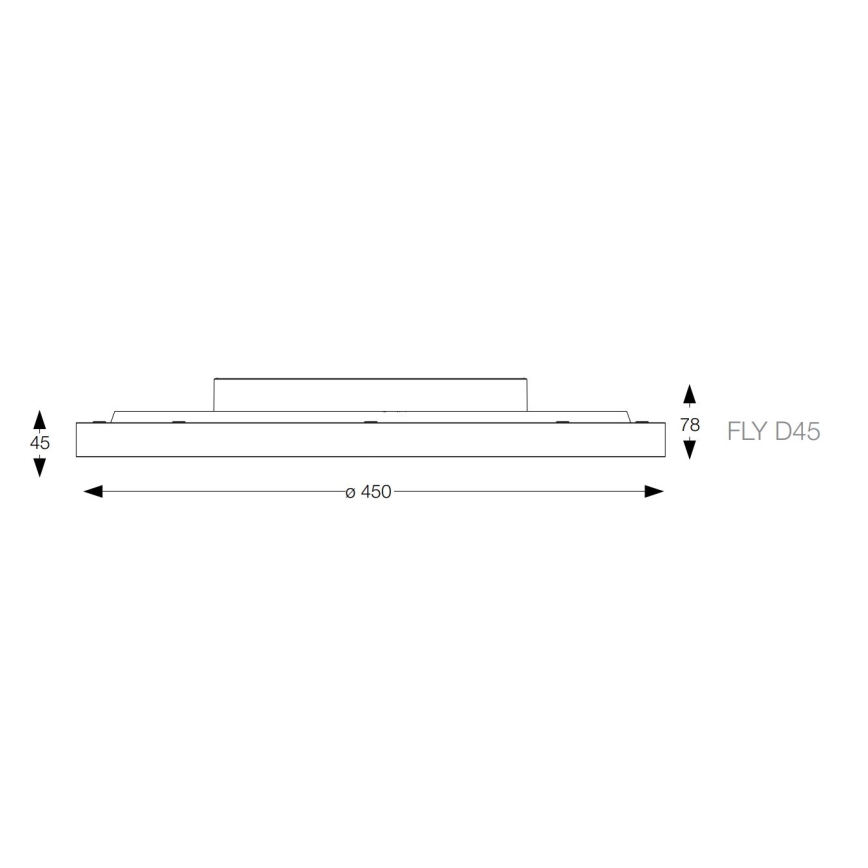 Ideal Lux - Plafonnier FLY LED/26W/230V 2700K d. 45 cm CRI 90 IP40 blanc