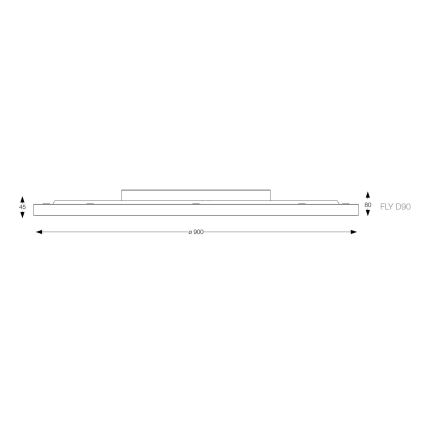 Ideal Lux - Plafonnier FLY LED/68W/230V 2700K d. 90 cm CRI 90 IP40 blanc