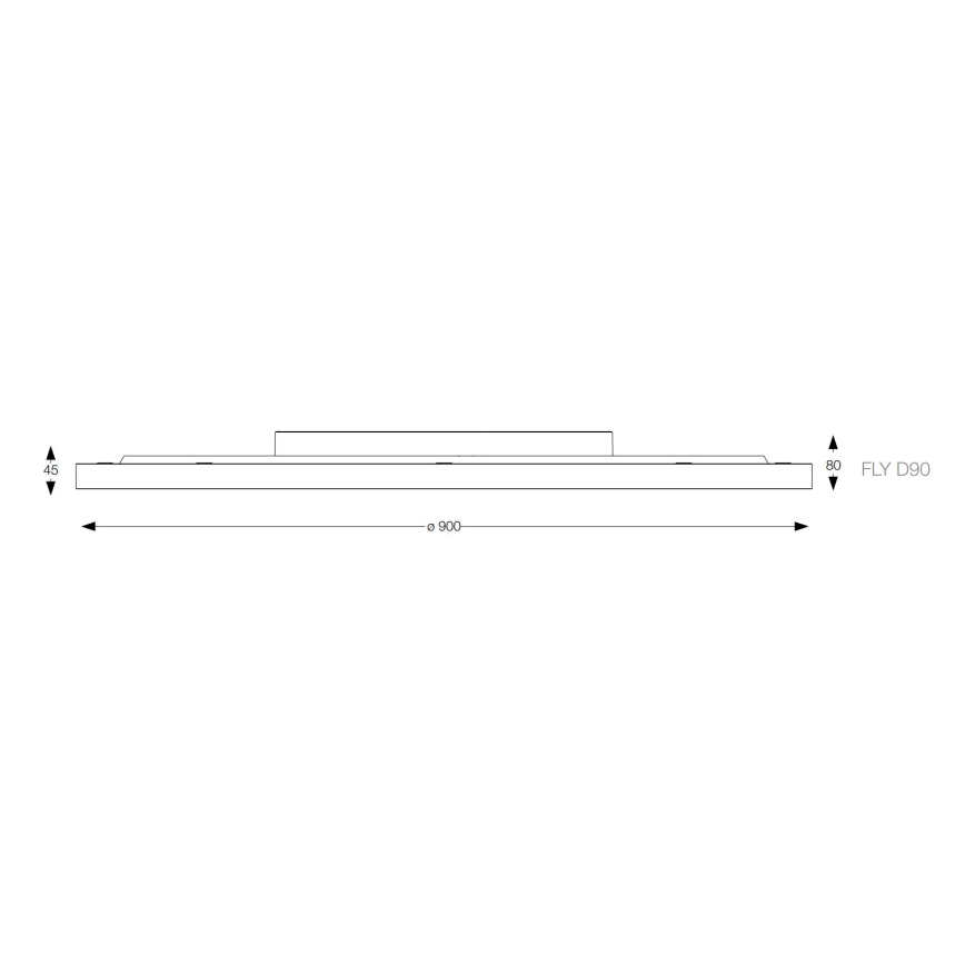 Ideal Lux - Plafonnier FLY LED/68W/230V 2700K d. 90 cm CRI 90 IP40 blanc