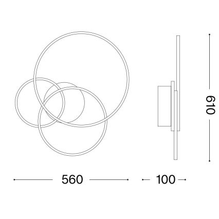 Ideal Lux - Plafonnier FRAME LED/41W/230V